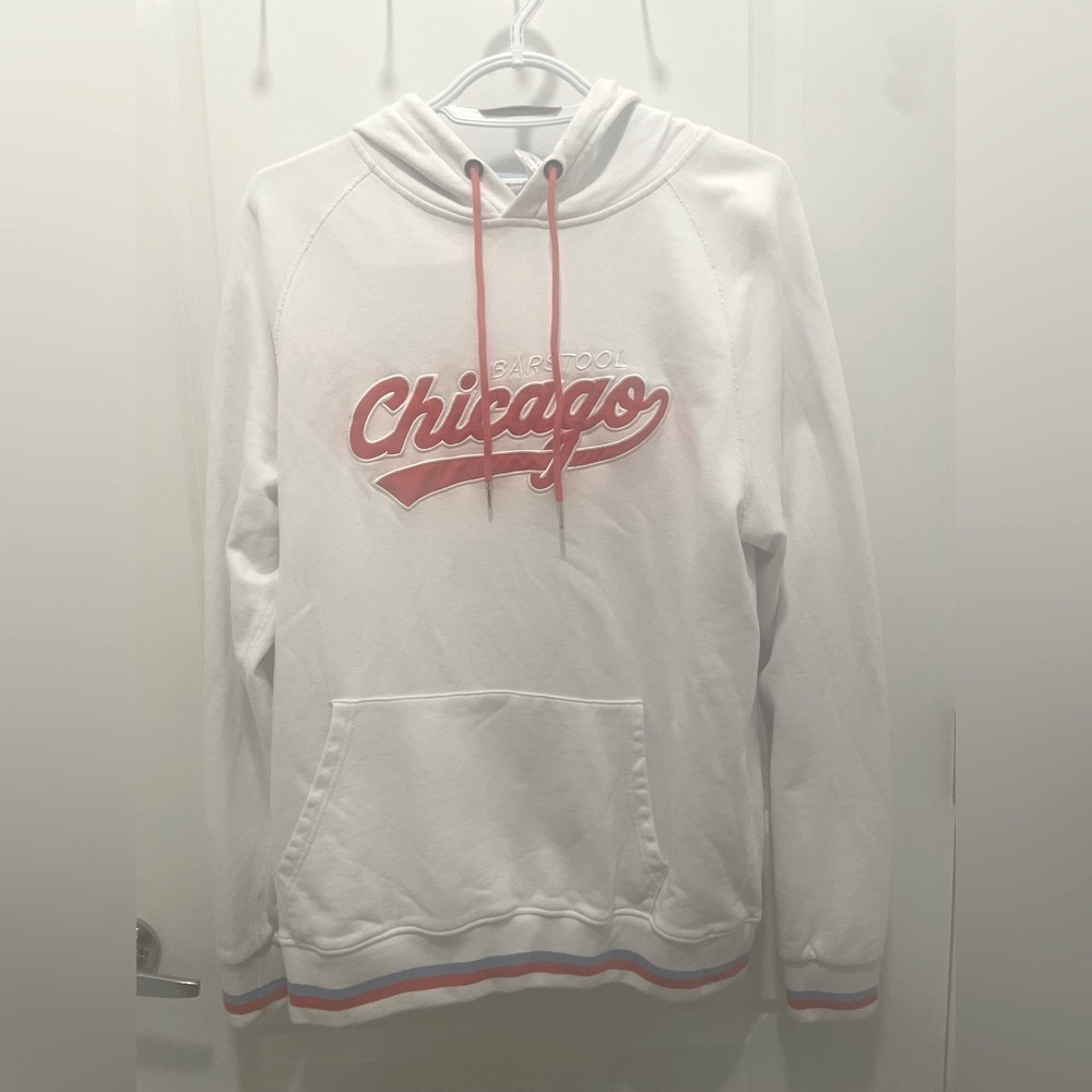BARSTOOL SPORTS PREMIUM CHICAGO HOODIE - White and Red